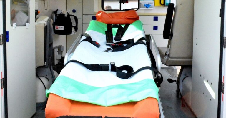 stretcher in an ambulance